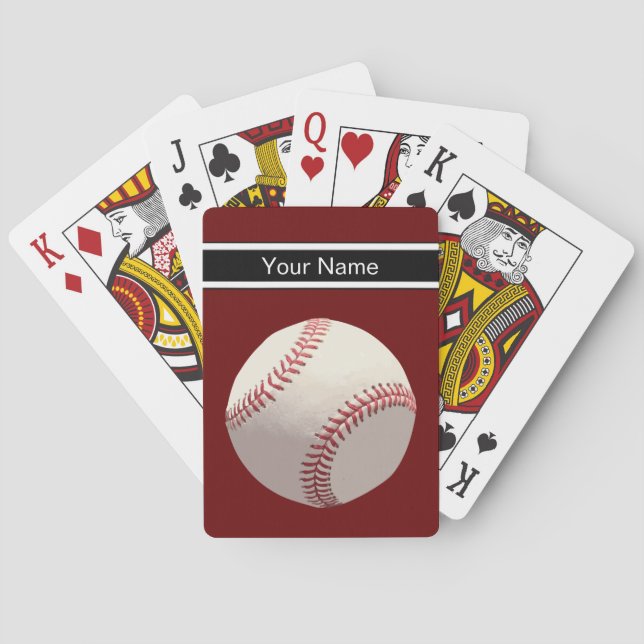 Jeu De Cartes Thème De Baseball Personnalisé Cartes De Jeu (dos)