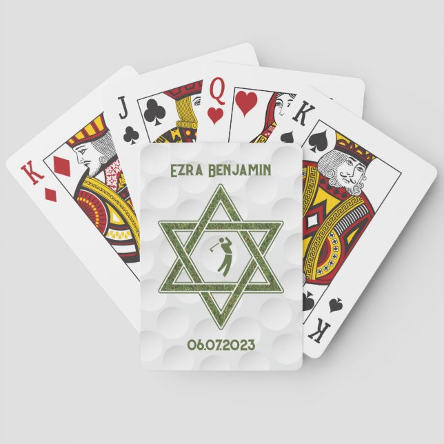 Jeu De Cartes Thème de golf Golf Bar Mitzvah (dos)