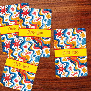 Jeu De Cartes Thème de plage Abstrait avec Starfish