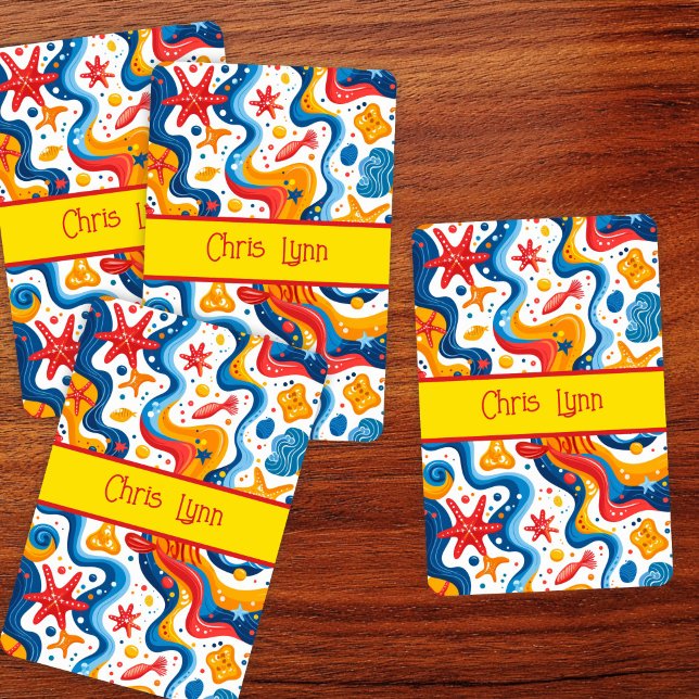 Jeu De Cartes Thème de plage Abstrait avec Starfish (Créateur téléchargé)