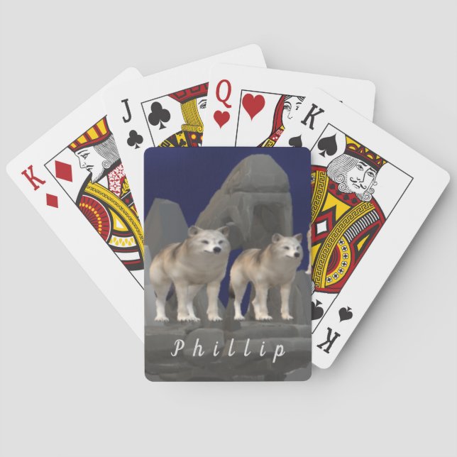 Jeu De Cartes Thème Wolf personnalisé (dos)