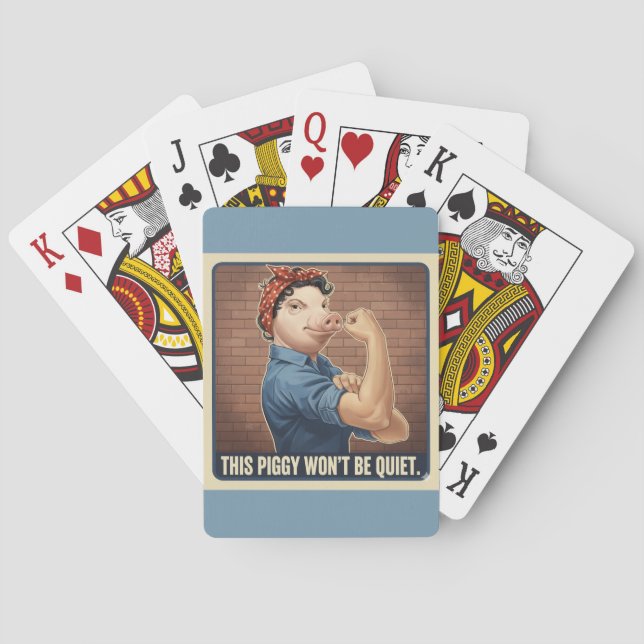 Jeu De Cartes This Piggy Won't Be Quiet Playing Cards (dos)
