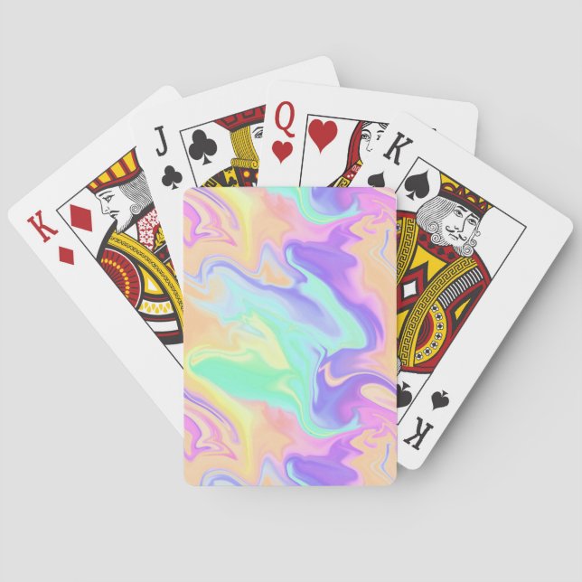 Jeu De Cartes Tie Dye Swirl Pastel Super (dos)