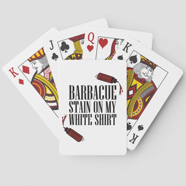 Jeu De Cartes Tige barbecue sur mon blanc (dos)