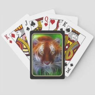 Jeu De Cartes Tiger Visage Fractage Art Jouer Cartes