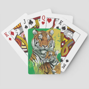 Jeu De Cartes Tigre du Bengale avec son petit
