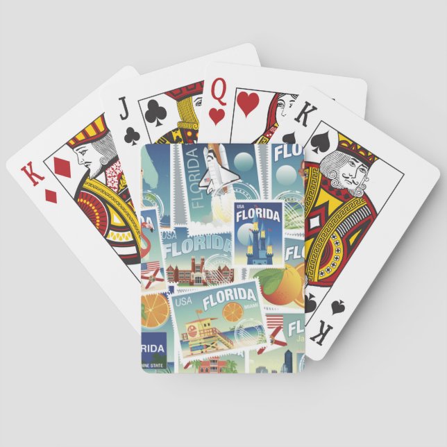 Jeu De Cartes Timbres de la Floride (dos)