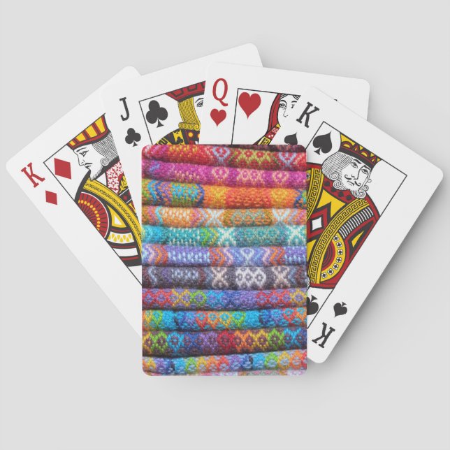 Jeu De Cartes Tissu de broderie bohème (dos)