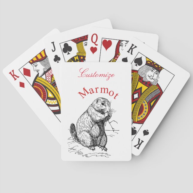 Jeu De Cartes Tonnerre_Cove d'animal de marmotte cuite (dos)