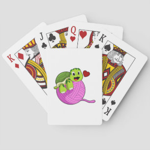 Jeu De Cartes Tortue avec balle de laine
