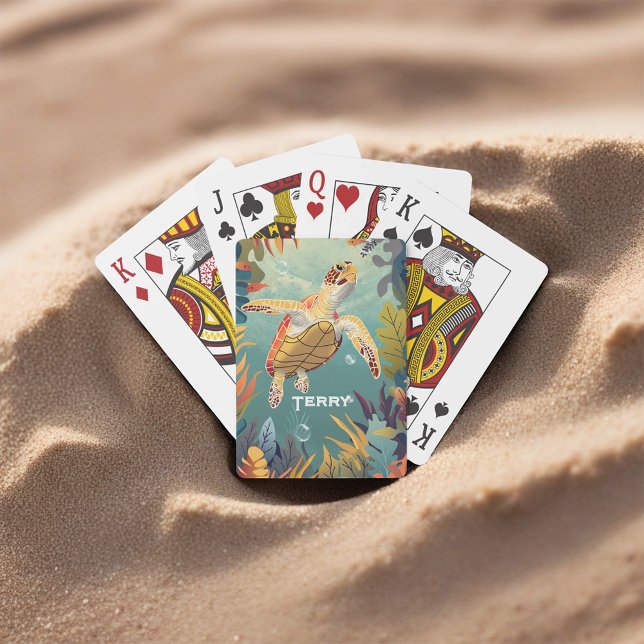 Jeu De Cartes Tortue de mer verte (Créateur téléchargé)