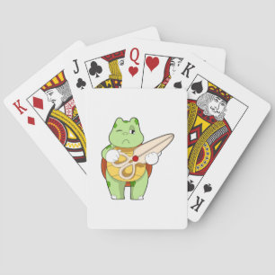 Jeu De Cartes Tortue en coiffeur avec ciseaux