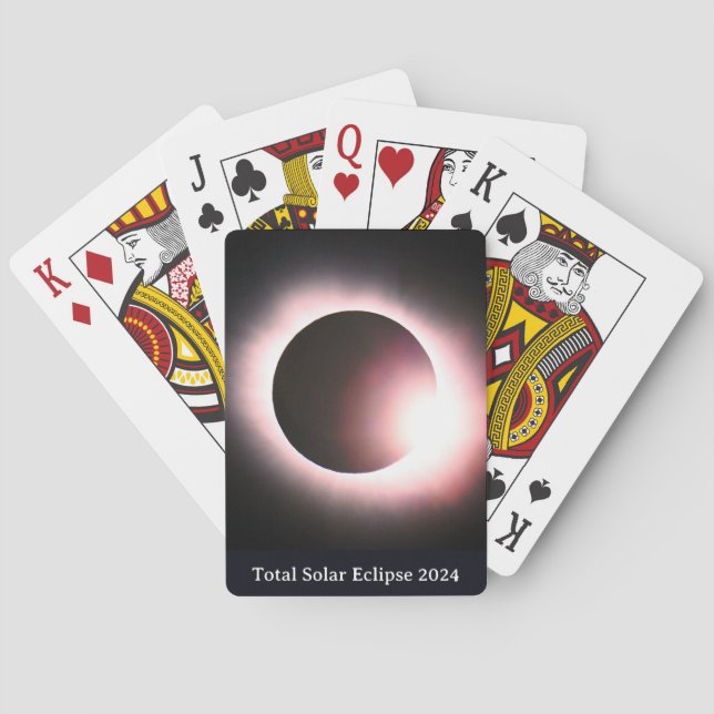 Jeu De Cartes Total éclipse solaire 2024 lune de soleil (dos)