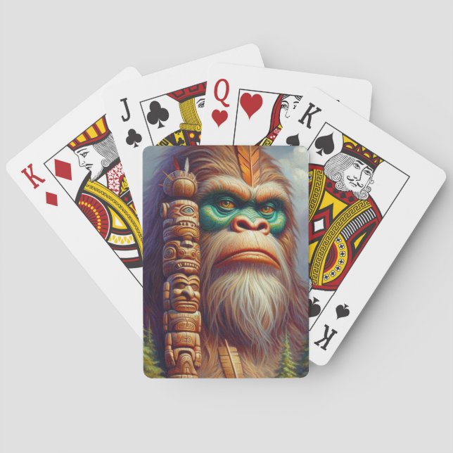 Jeu De Cartes Totem amérindien de Bigfoot (dos)