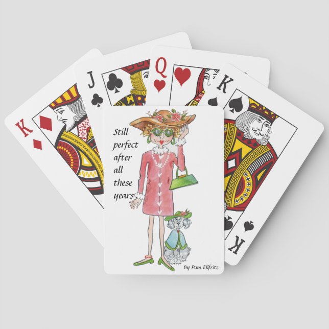 Jeu De Cartes Toujours parfait, belle caricature (dos)