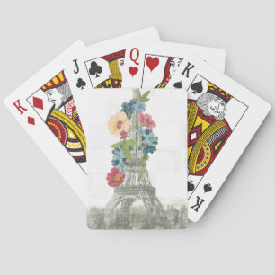 Jeu De Cartes Tour Eiffel floral   Paris, France