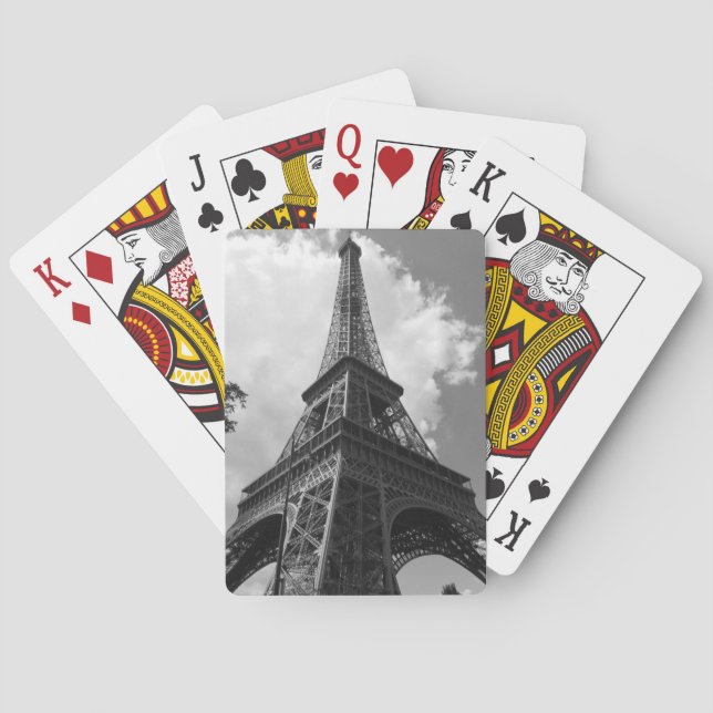Jeu De Cartes Tour Eiffel noir et blanc à Paris (dos)