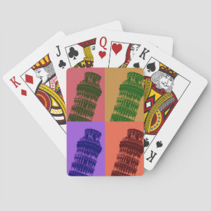 Jeu De Cartes Tour penchée de Pise Pop Art
