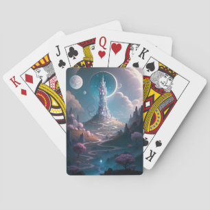 Jeu De Cartes Tour Whimsical Paysage Imaginaire Art