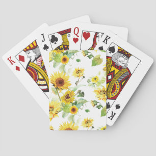 Jeu De Cartes Tournesol aquarelle