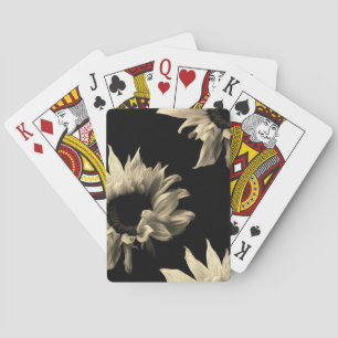 Jeu De Cartes Tournesol - Sepia Fine Art Photographie Cool uniqu