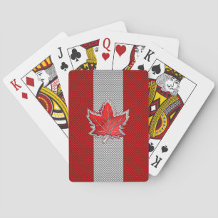 Jeu De Cartes Toutes les feuilles d'érable rouge canadiennes sur