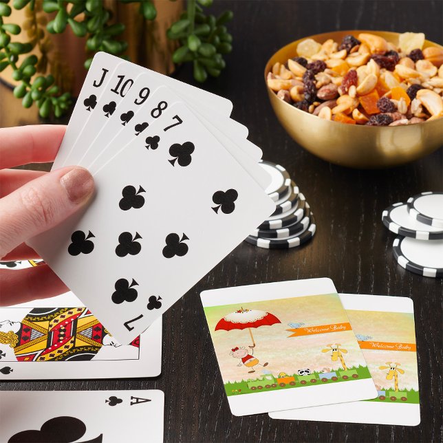 Jeu De Cartes Train baby shower avec Animaux et Parapluie (Créateur téléchargé)