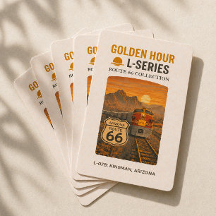 Jeu De Cartes Train rétro Santa Fe Route 66 Kingman Art