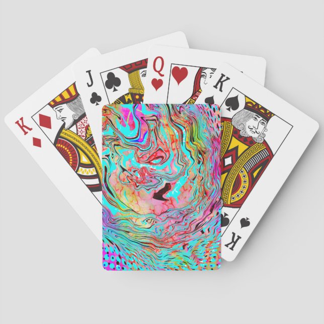 Jeu De Cartes Tranquillité Abstrait Fluid Art (dos)