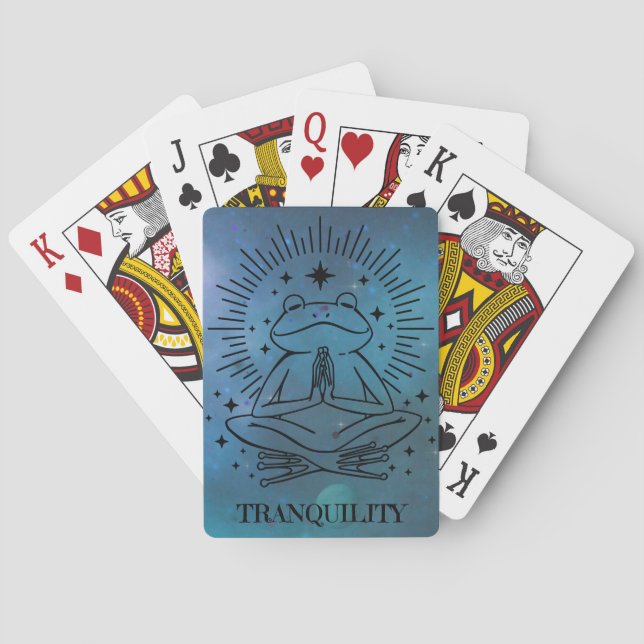Jeu De Cartes Tranquillité, grenouilles Zen (dos)