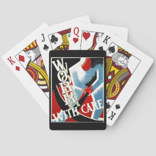 Jeu De Cartes Travailler avec soin - Poster WPA de l'ère de la d