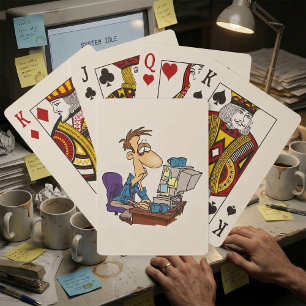 Jeu De Cartes Travailleur de bureau en surmenage Funny Employé f