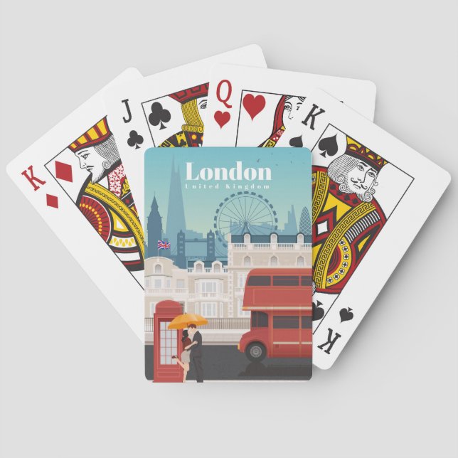 Jeu De Cartes Travel Art Travel To Londres Angleterre (dos)