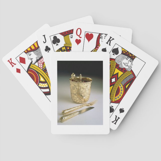 Jeu De Cartes Travelling set of a knife, fork, spoon and beaker (dos)