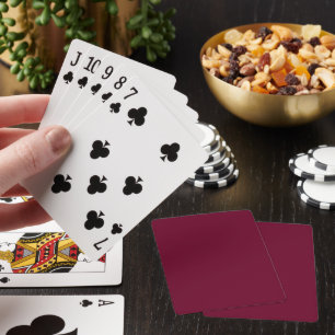 Jeu De Cartes Trend Color Dark Burgundy Jouer Cartes