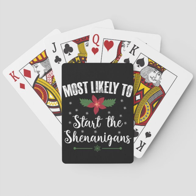 Jeu De Cartes Très Probable De Commencer Le Noël Des Shenanigans (dos)