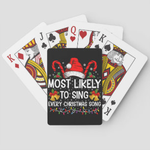 Jeu De Cartes Très susceptible de chanter chaque chanson de Noël