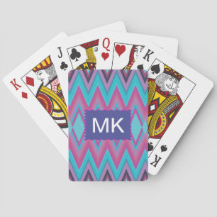 Jeu De Cartes Tribal pourpre et Aqua