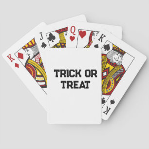 Jeu De Cartes Trick ou. Traiter Halloween éffrayant noir simple