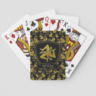 Jeu De Cartes Trinacria sicilien votre couleur des textes et