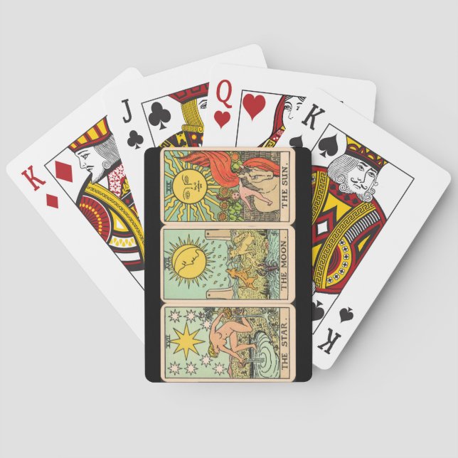 Jeu De Cartes Trio Tarot vintage (dos)