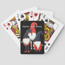 Trois Elfes de Noël Jouer des cartes