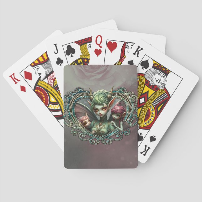 Jeu De Cartes Trois fées, les compagnons du coeur magique. (dos)