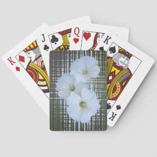 Jeu De Cartes trois fleurs blanches