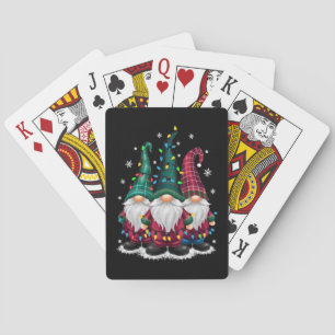 Jeu De Cartes Trois Gnomes Lumières de Noël Xmas Fêtes