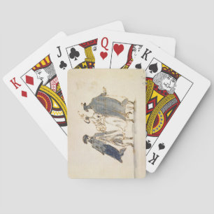 Jeu De Cartes Trois personnages masqués en costume de carnaval (