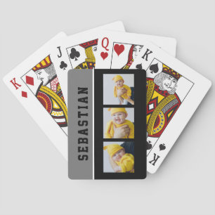 Jeu De Cartes Trois Photo Et Texte Personnalisés