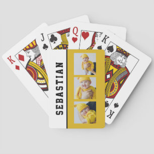 Jeu De Cartes Trois Photo Et Texte Personnalisés