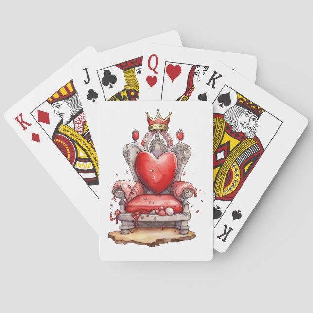 Jeu De Cartes Trône de la Reine des Coeurs (dos)
