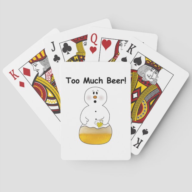 Jeu De Cartes Trop De Bière Snowman Jouer Des Cartes (dos)